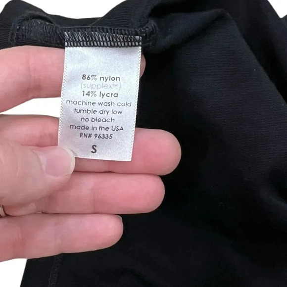 Susana Monaco Black 3/4 Sleeve Pleated Scoop Neck Mini Dress S - Picture 4 of 4